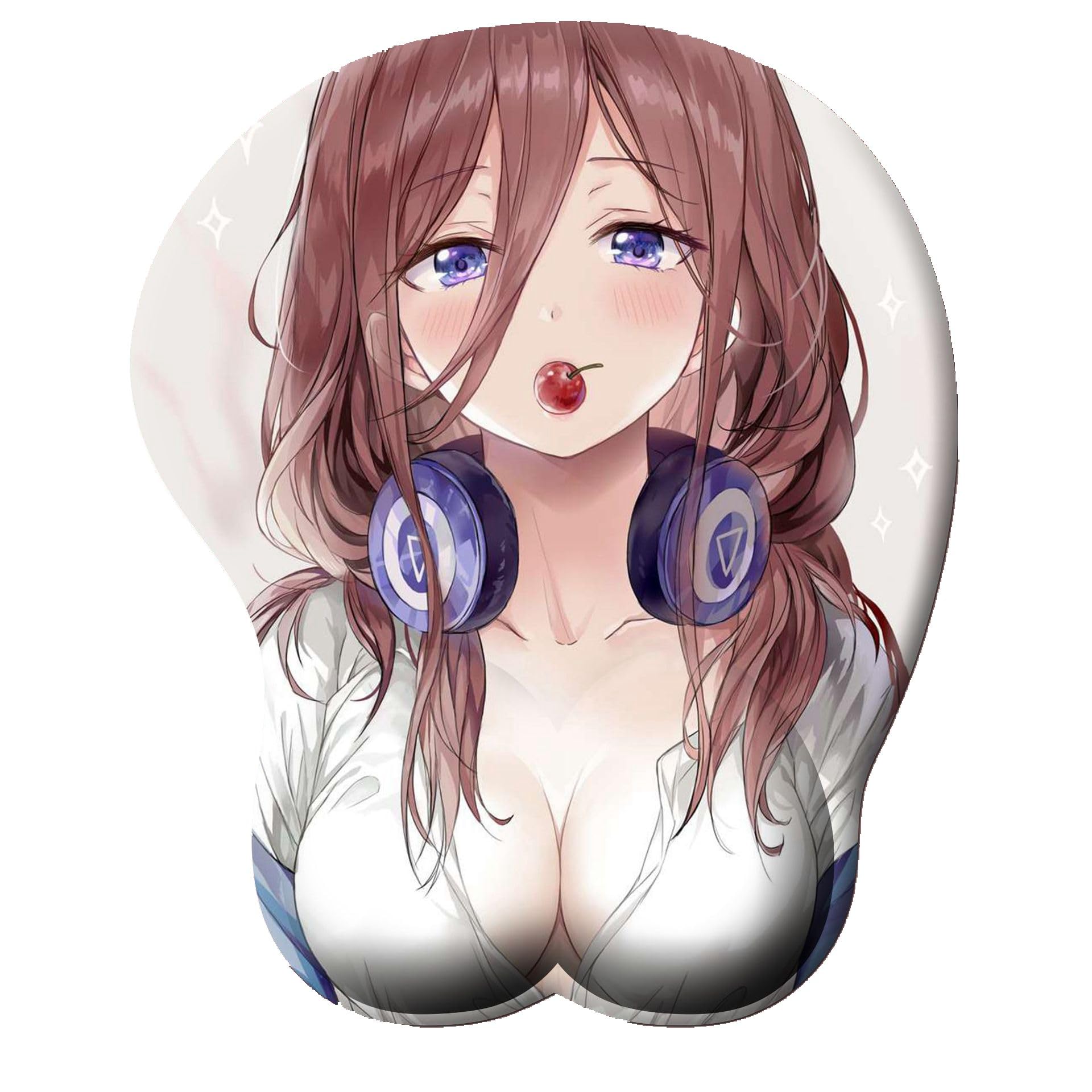 3D Anime Mousepad, Cute Soft Sexy Cartoon Beauty Big Breast Boobs Silicone Wrist Rest Support Mouse Pad Mat, Gaming Mouse Pads with Wrist Support 19