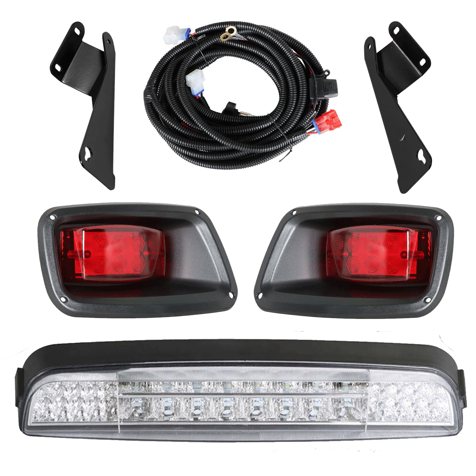 E-Z-GO TXT Golf Cart LED Light Bar Kit Compatible with 1996-2013 Models with Wiring Harness Switch