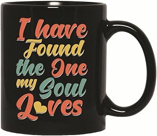 Unique Gift Idea for Soulmate Perfect Present for Him or Her 11oz 15oz Black Coffee Mug
