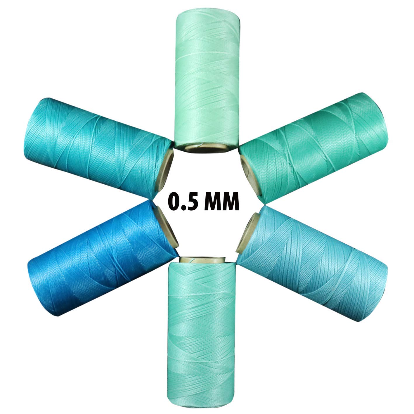 LINHASITAWaxed Thread 0.5 mm Turquoise Range
