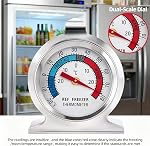 2 Pack Refrigerator Thermometer, Large Dial Freezer Thermometer with Dual-Scale for Freezer Refrigerator Fridge Temperature Cooler