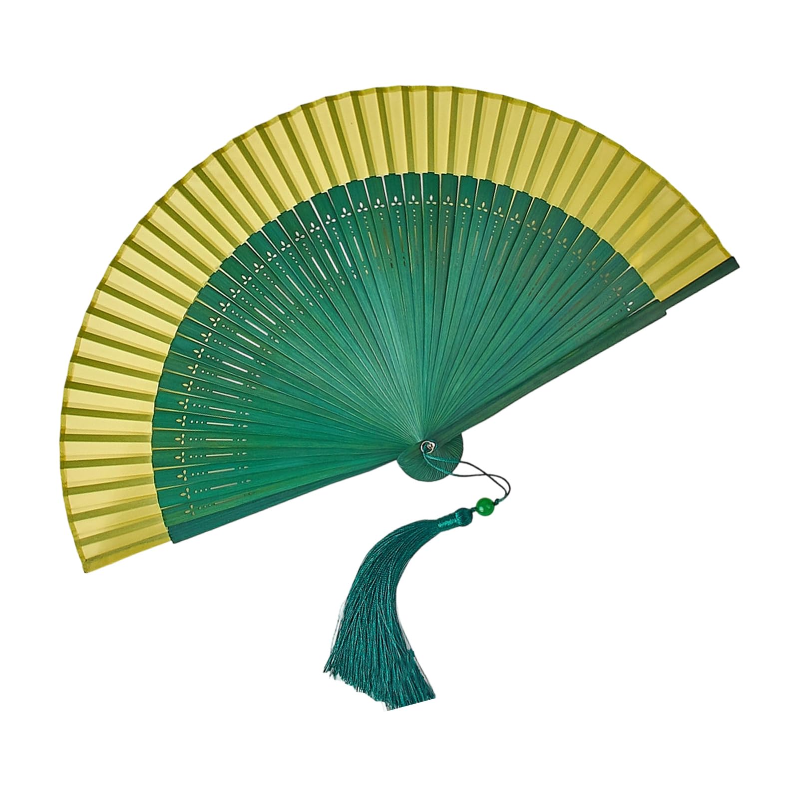 OSNIYAW Retro Folding Wooden Hollow Carved Fan Handheld Chinese Decorative Hand Fanned, Photography Props Home Decorations Wooden Hand Wood Handheld Folding