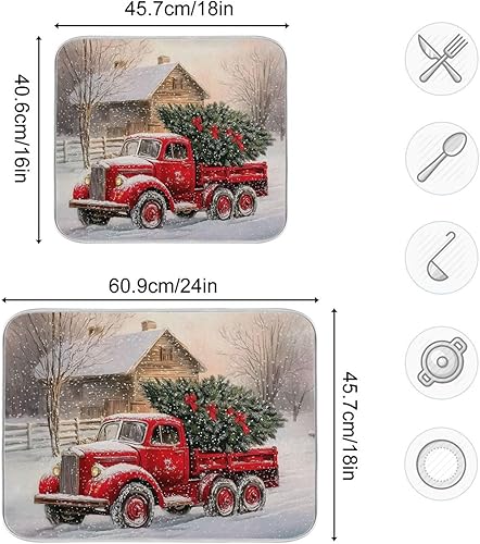 Vista 368 de Tapete de secado de platos de mariposas botánicas para encimera de cocina, almohadilla de secado de microfibra absorbente, grande, 18 x 24 pulgadas