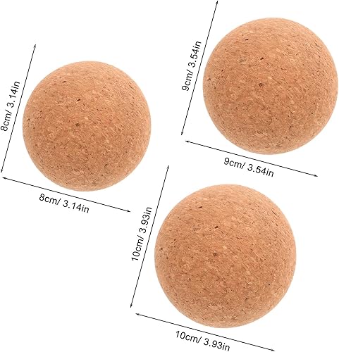 Miniatura 7 de 3pcs Cork Massage Ball for Muscle Relaxation - Portable Yoga Muscle Massager 8910cm Self-Massage Tool Manual Roller for Home Office or Yoga Sessions
