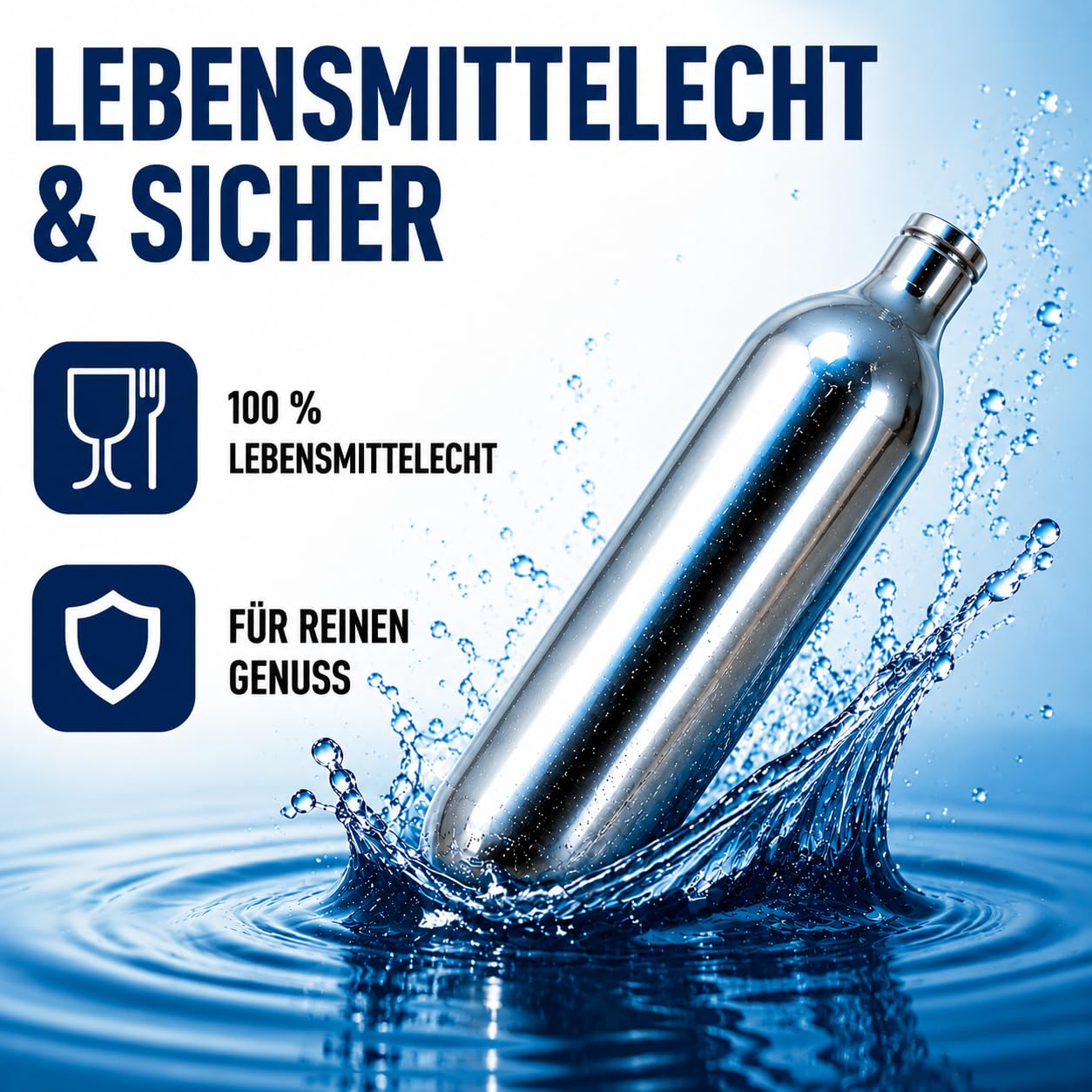 NEMT 50 Be 50 Stück CO2 Bierkapseln für alle Bierzapfanlagen mit 16 g CO2 ohne Gewinde kompatibel zu Biermaxx Zapfprofi etc.