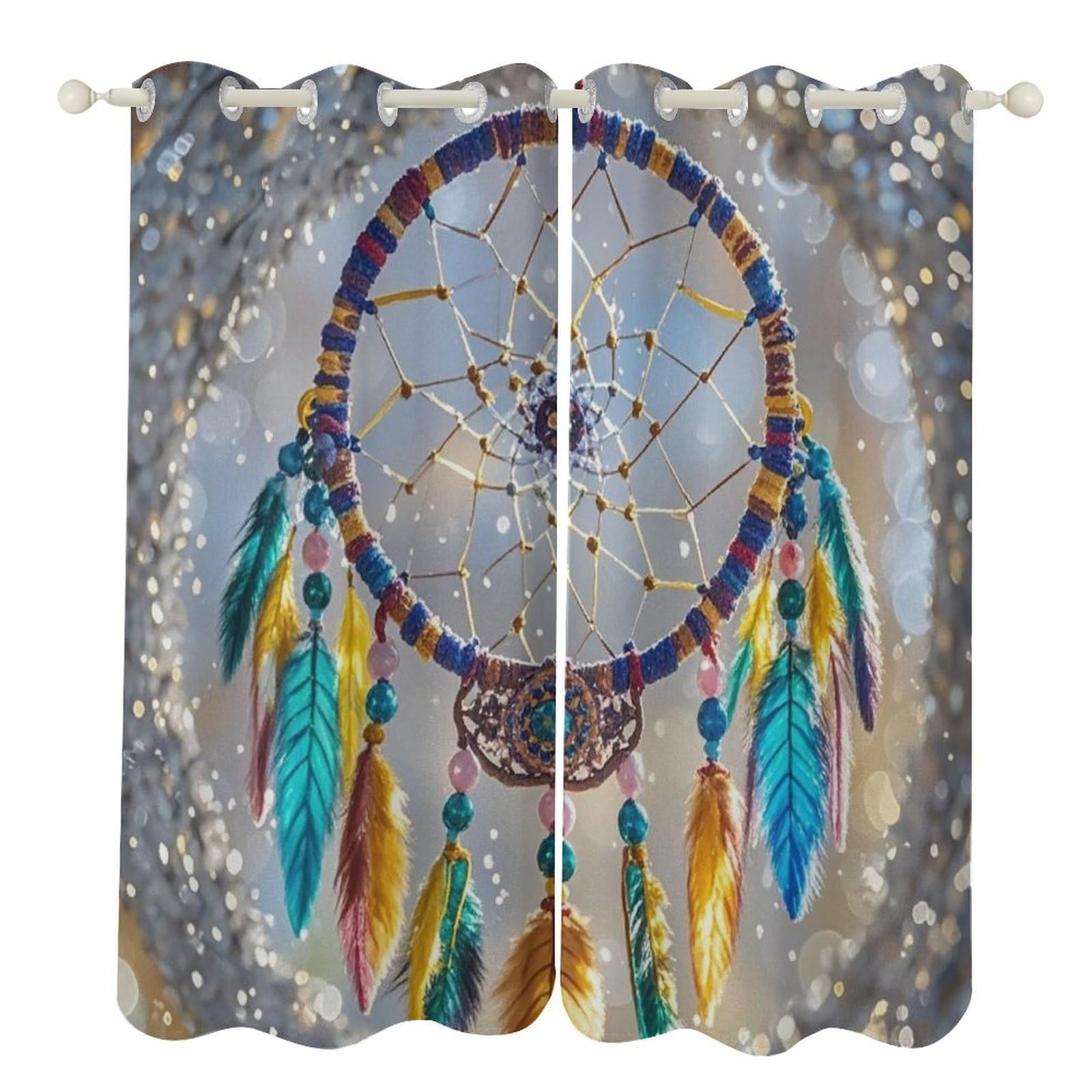 Rideaux occultants isolants pour supprimer le vis-à-vis et le froid du salon 132x213