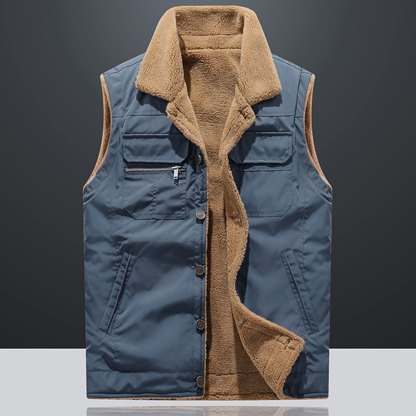 Generisch Chaleco acolchado para hombre de invierno XL, chaqueta para