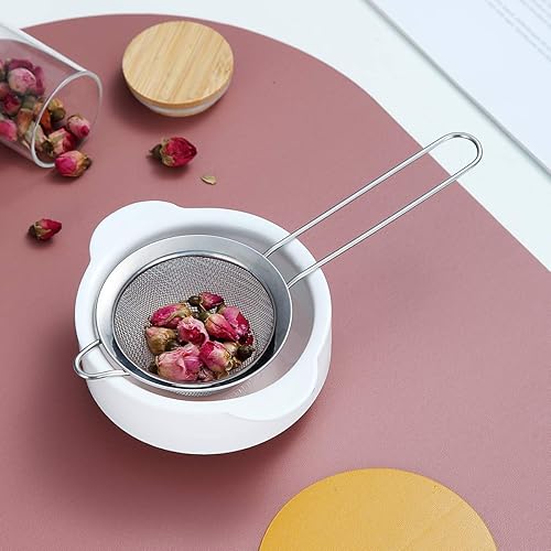 Miniatura 4 de Kyraton Juego de 6 coladores de malla fina, tamiz de harina para hornear, clandro de acero inoxidable, colador de té matcha, separador de salsa,