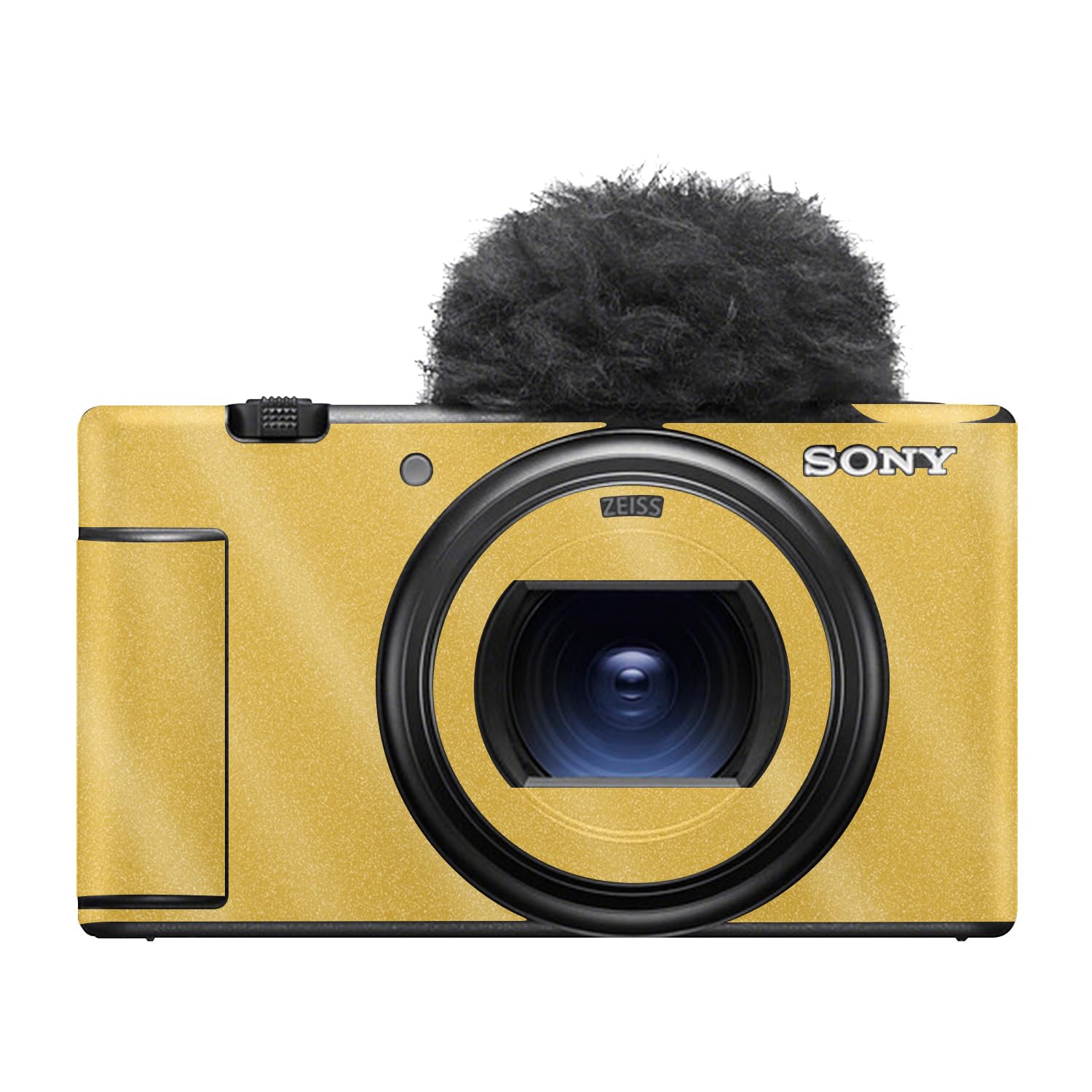 Glossy Glitter Camera Skin Compatible with Sony ZV-1 Mark II (2023) - Solid Marigold - Premium 3M Vinyl Protective Wrap Decal Cover - Easy to Apply | Crafted in the USA by MightySkins