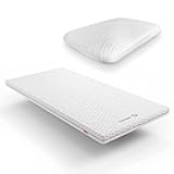 The Premium Mattress Topper by Dormeo (Full) and True Evolution Pillow Bundle