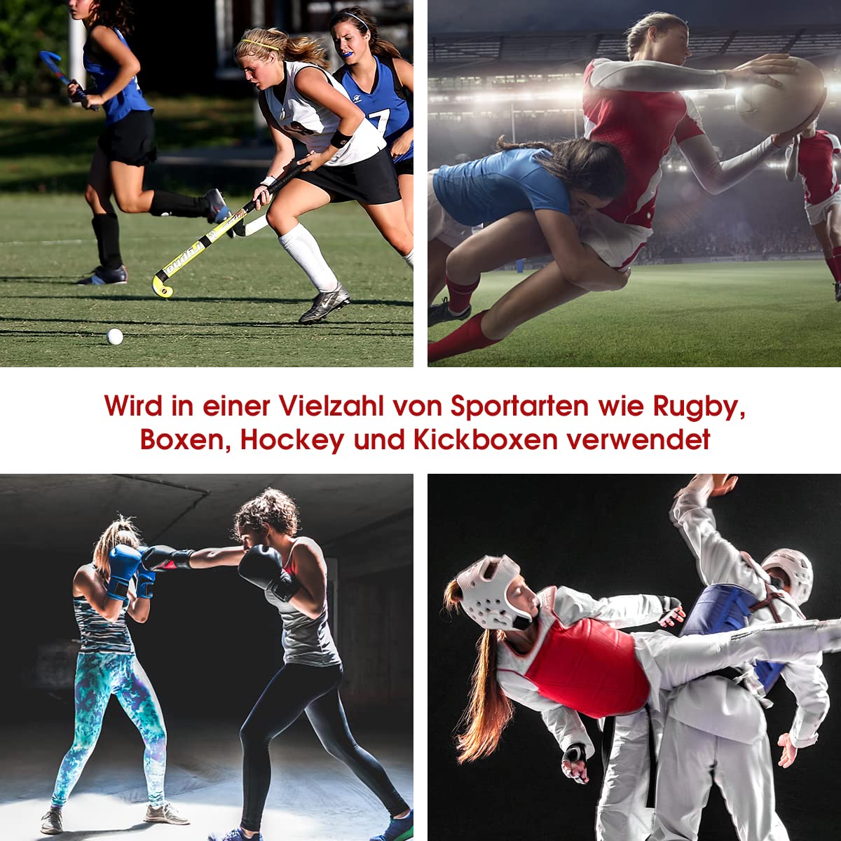 Paradenti sportivi per adulti per rugby(2 pezzi), muay thai, karate, taekwondo, calcio, basket, 1.6mm comodi da indossare