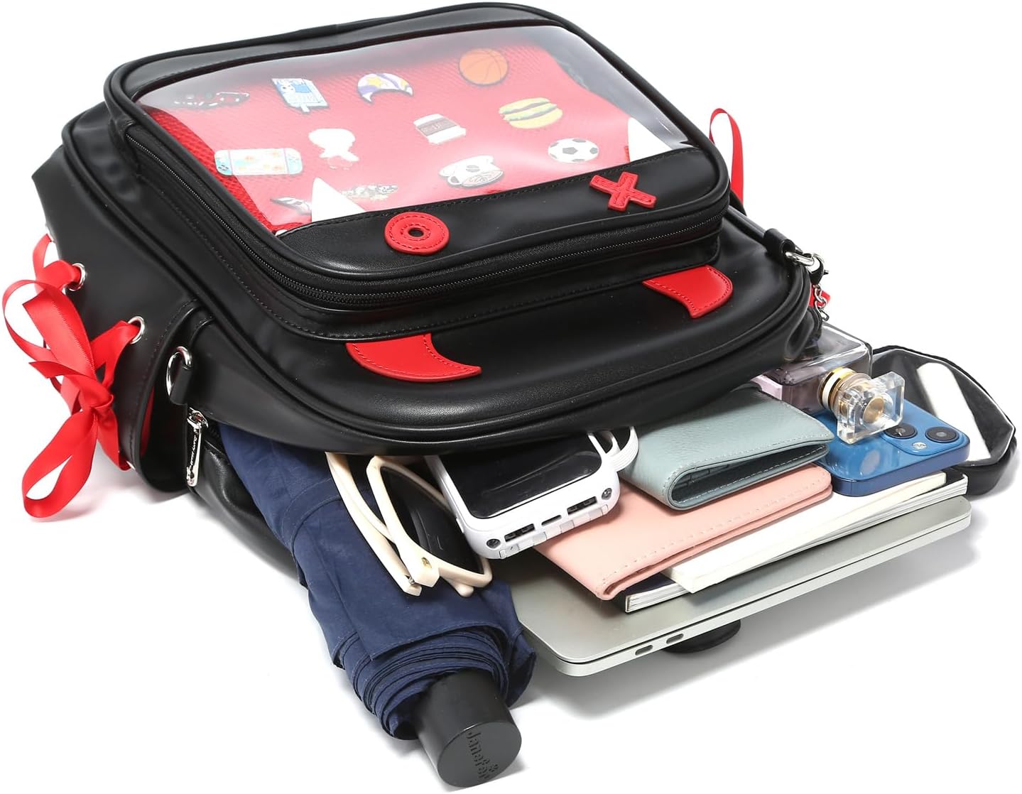 CHERRY SAUCE Halloween Purse Terror Sling Ita Bag Crossbody Bags PU Leather Backpack Shoulder Bag - Image 4