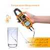 INGCO Clamp Meter Auto Ranging Digital Clamp Meter TRMS 6000 Counts Measures AC/DC Voltage AC/DC Current Resistance Capacitance Diode Test Temperature DCM6005