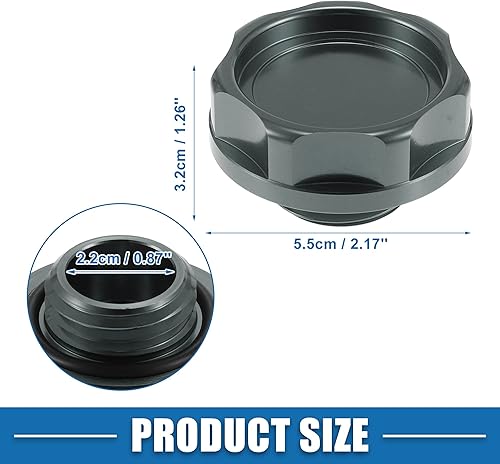 Miniatura 5 de A ABSOPRO Tapa de llenado de aceite para automóvil, cubierta de tanque modificada para Honda Engine Serie B para Honda Engine D Series Titanium Tone