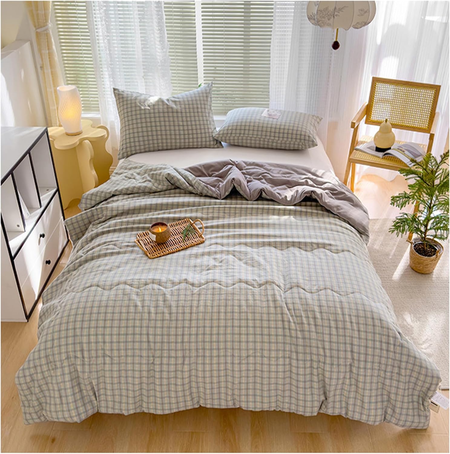 Lightweight Summer Duvet, Summer Air Conditioning Duvet, All Season Lightweight Summer Cooling Duvet Cool Microfiber Duvet (B,150x200cm)