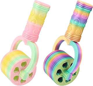 Lanzeyo ダイアモンドアート ローラー 2個セット ビーズアート用ツール ビーズ押え器 をより強固に接着する カラフルデザイン | 溝設計でビーズの位置がピタッと揃う 簡単組み立て 滑らかなローリング