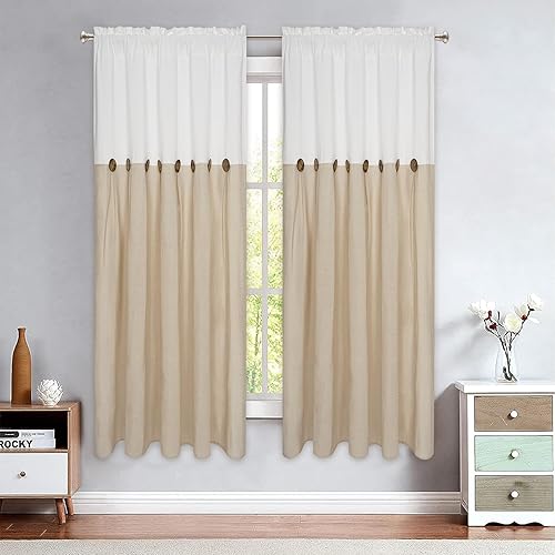 Cortinas rĂşsticas estilo bohemio, con bolsillo para cortinero, para decoraciĂłn de sala de estar, dormitorio, mezcla de algodĂłn, juego de 2 paneles, Cortinas rĂşsticas estilo bohemio, con bolsillo para cortinero, para decoraciĂłn de sala de estar, dormitorio, mezcla de algodĂłn, juego de 2 paneles,