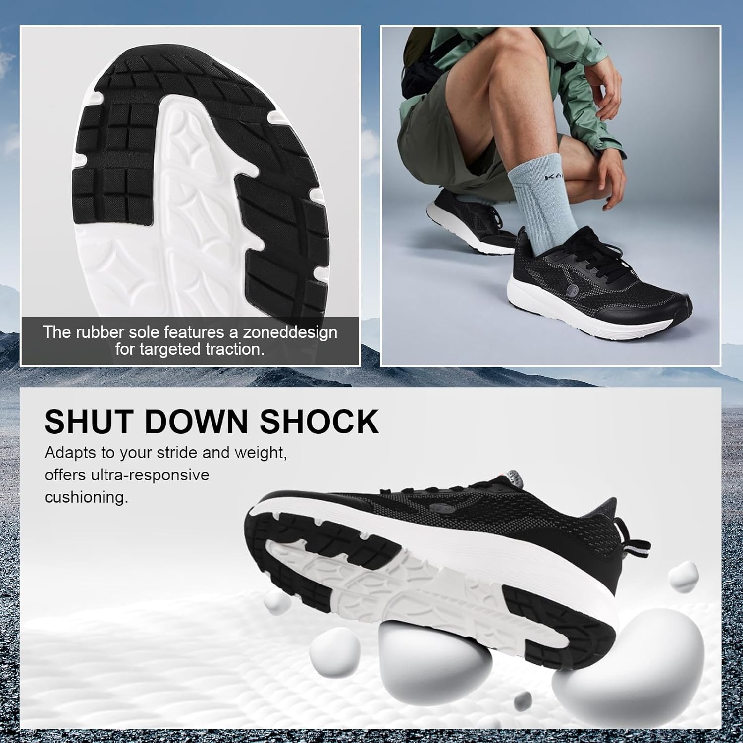 Men's Wide Toe Box Barefoot Running Shoes Walking Tennis Shoe Fashion Sneakers