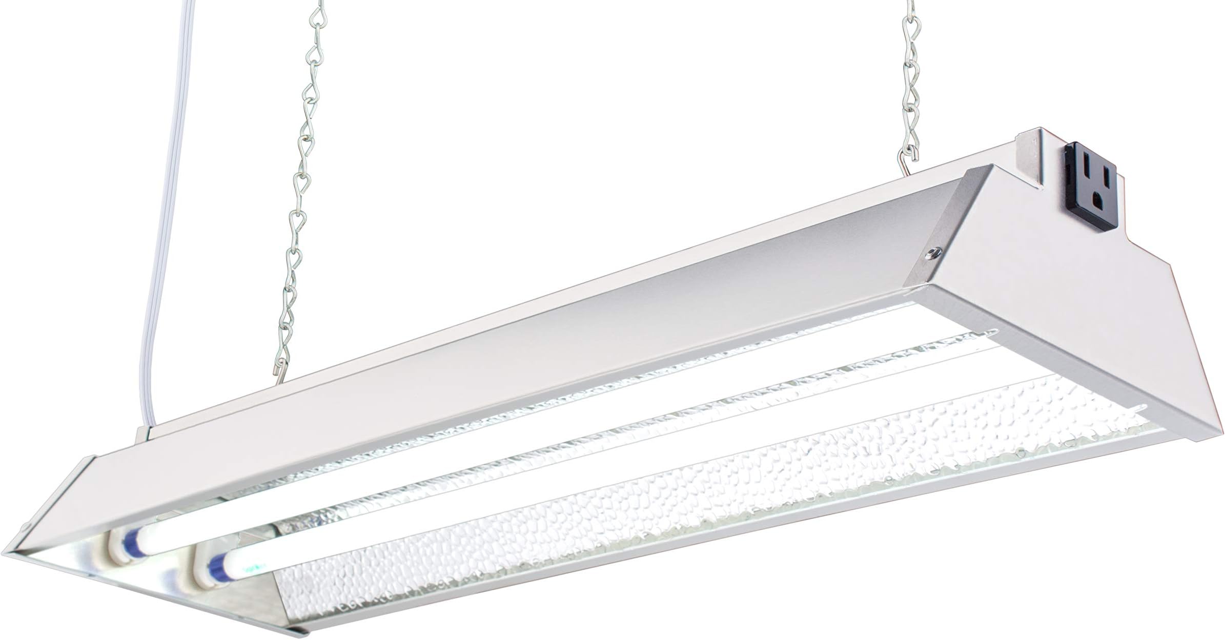 LightingWise Dl822N T5 Ho 2Ft 2 Fluorescent Lamps Grow Lighting System With 5000 Lumens And 6500K Full Spectrum And Low Profile 7" Wide Reflector