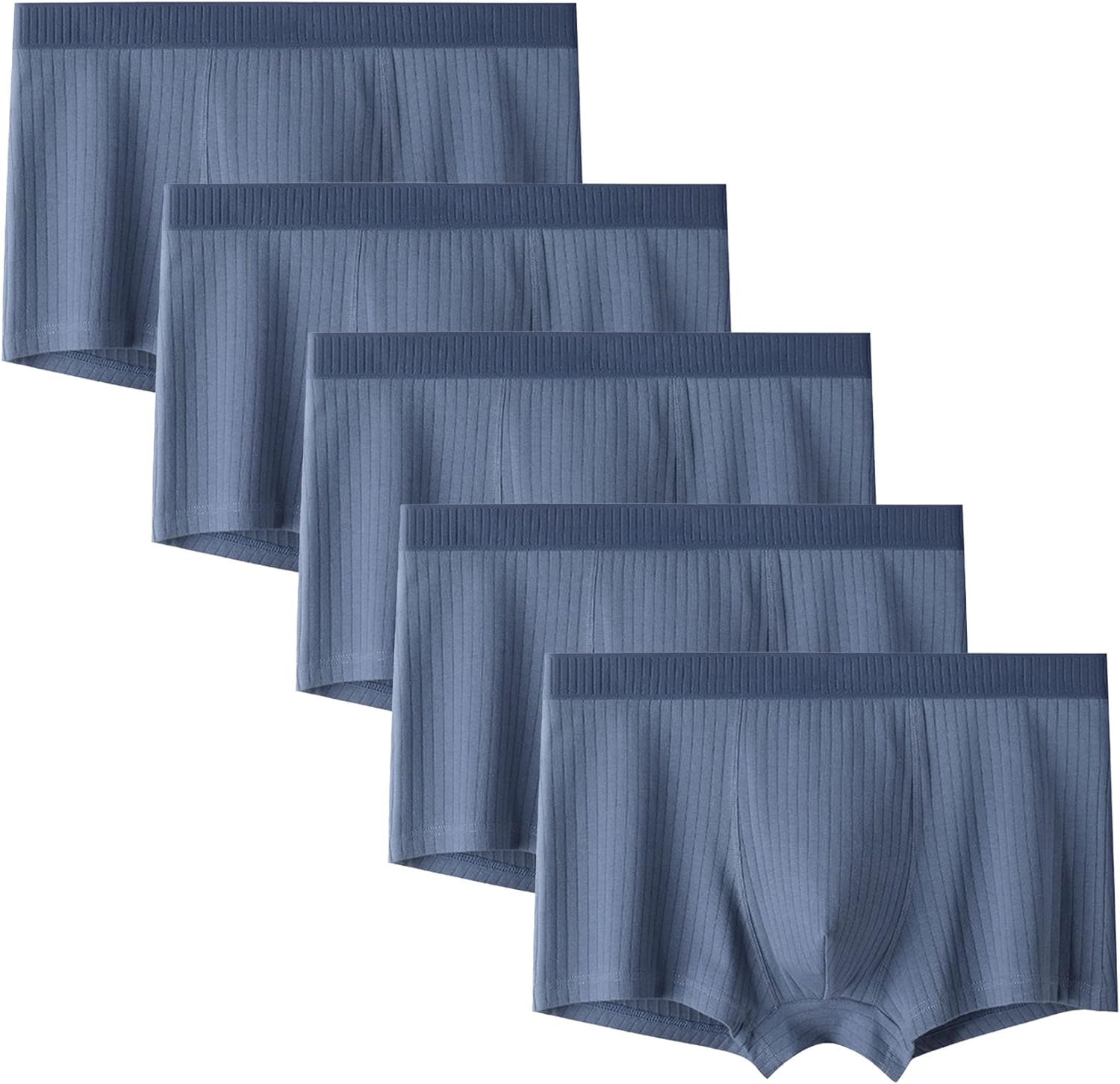 Maiyifu-GJ Men's Cotton U Convex Pouch Trunksbreathable Solid Colour Boxer Briefsoft Stretch Underpant