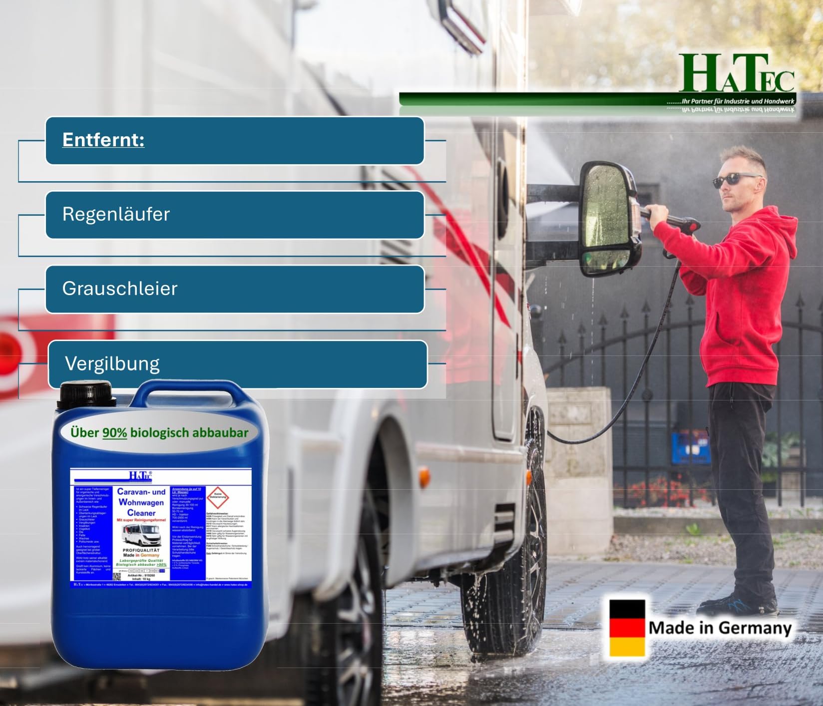 Caravan de y caravana Cleaner Limpiador de 10,1 L, Caravan, limpiador de caravana, autocaravana de limpiador para interiores y exteriores