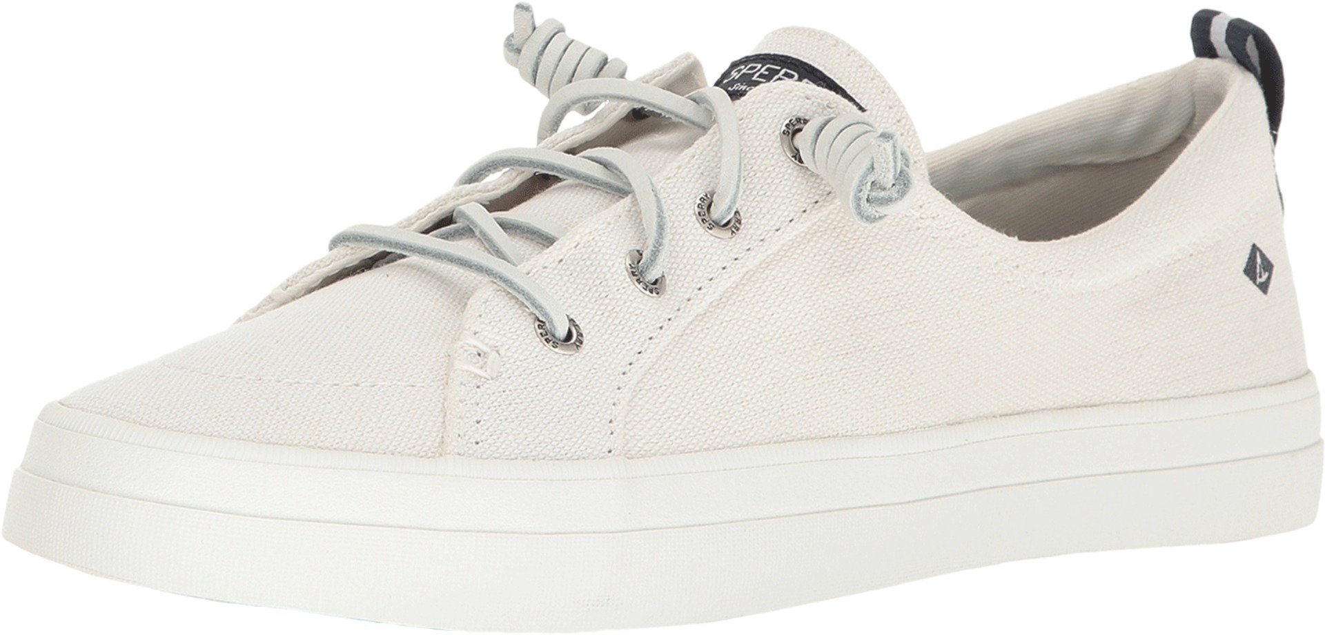 SperryTop-Sider Womens Crest Vibe Washed Linen White 6 B(M) US