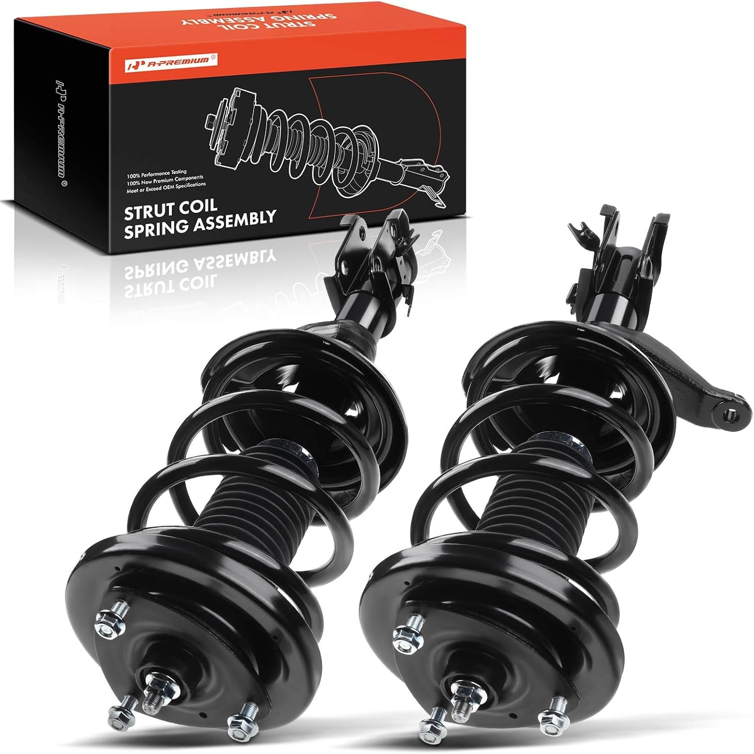 A-Premium Front Struts Compatible with Honda Element 2007-2011, Exc. SC Model - 2x Replacement Suspension Complete Strut Assembly Shock with Coil Spring