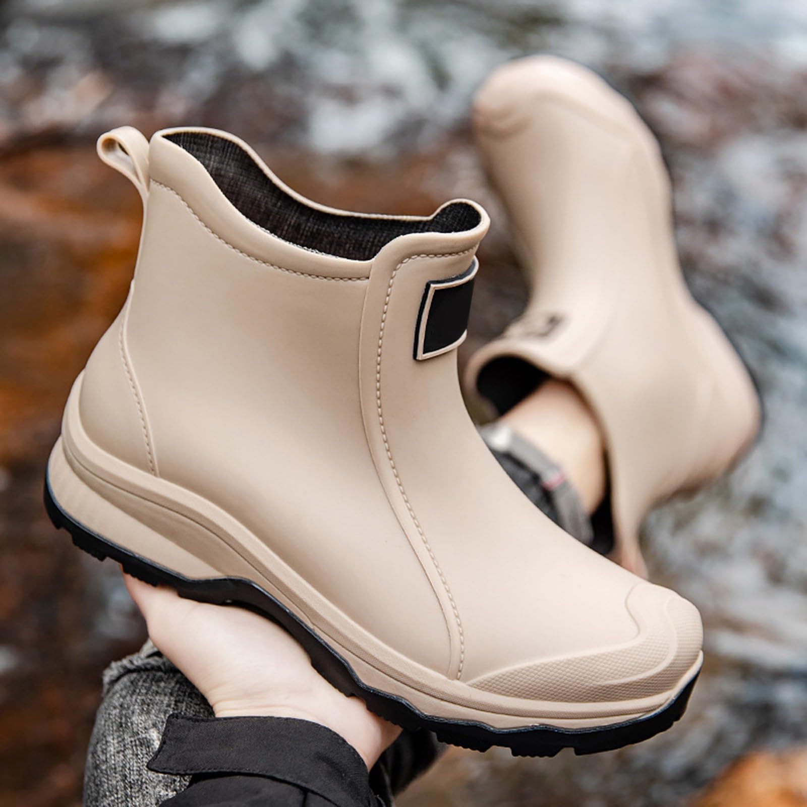 Botas de goma cortas para hombre, botas de lluvia impermeables, botas de goma, botas de lluvia, botas de goma, botas de goma antideslizantes, botas de lluvia, botas de jardín, botas de lluvia