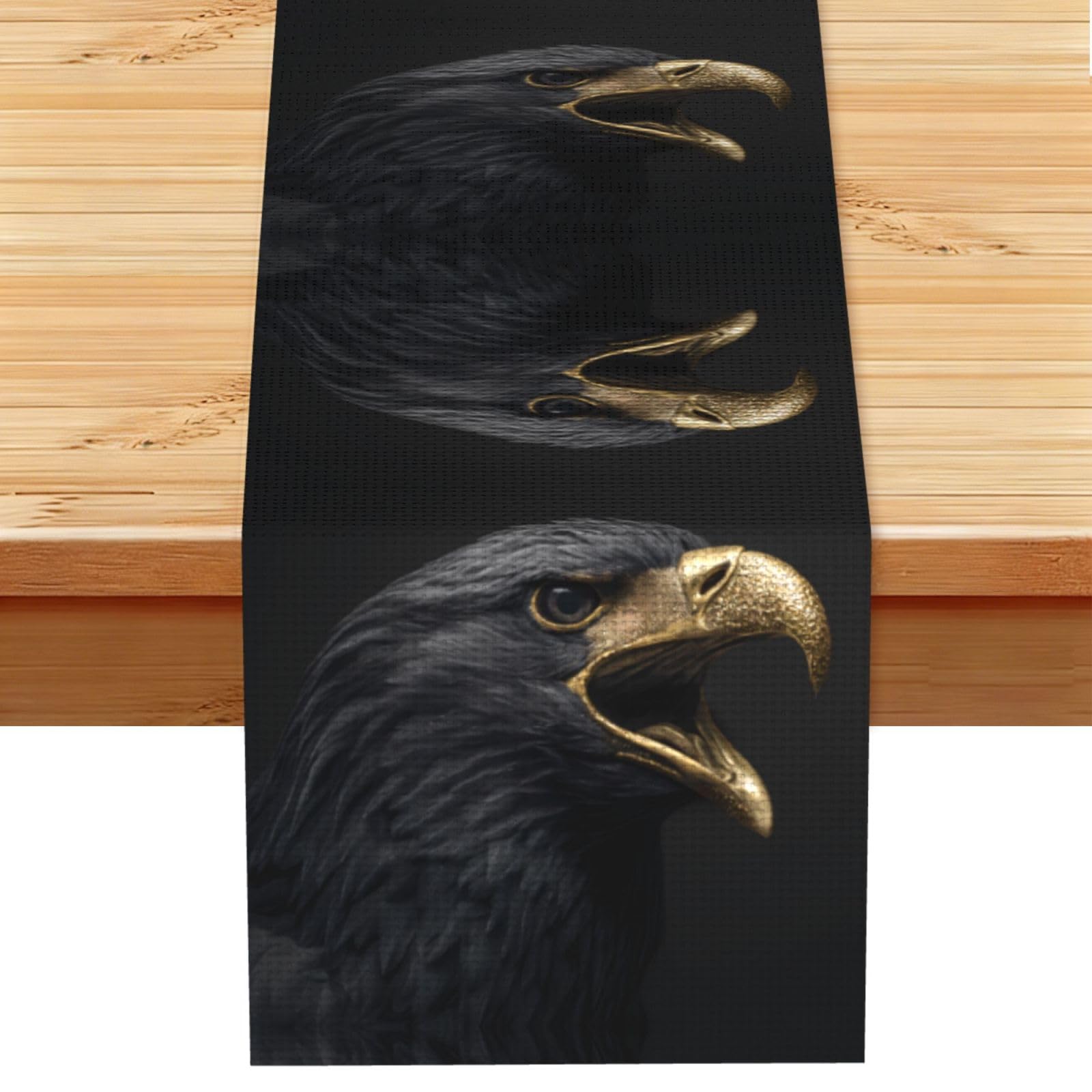 Golden Eagle Beak Linen Feel Table Runner Wedding Party Home Decoration