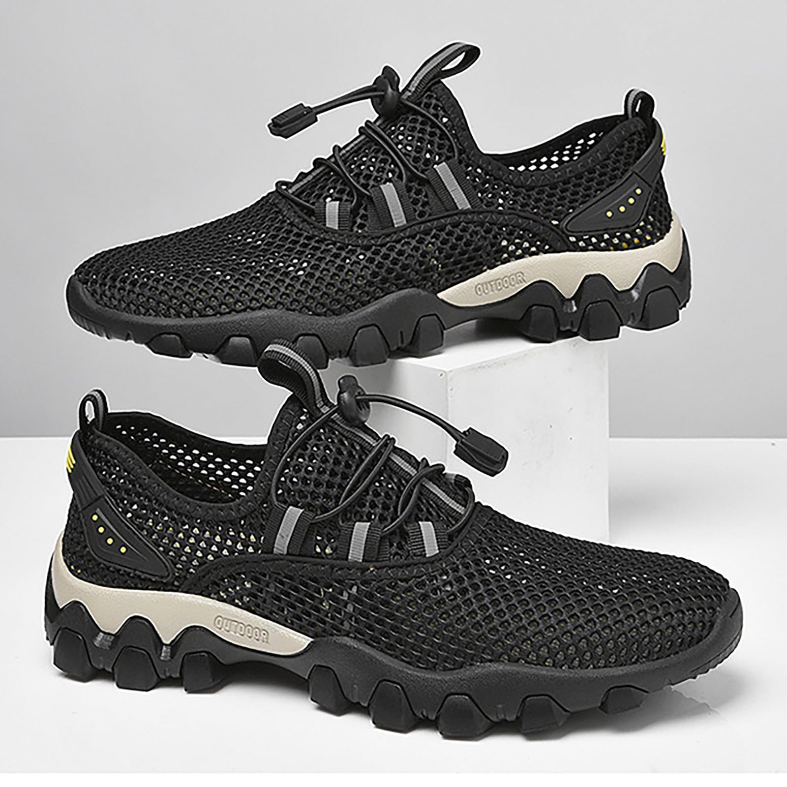 Sandalias Playa Hombre Suela de Goma Malla Transpirable con Bandas Ajustables Senderismo Casual Chanclas Piscina Zapas Calzado Sandalia Punta Reforzada Secado Rapido para