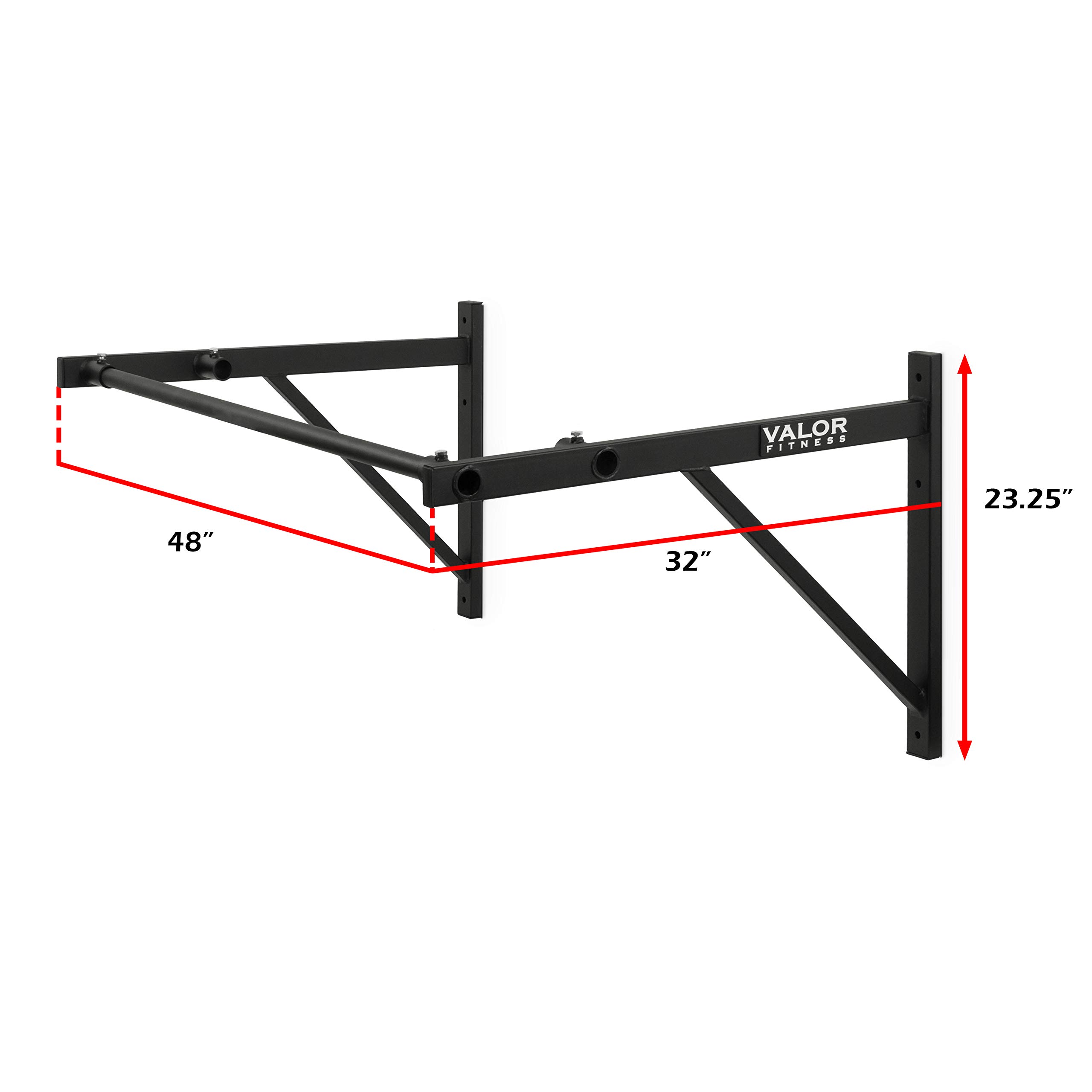 Valor Fitness CHN-3 Straight & CHN-UP Multi Grip Wall Mounted PullupChin Up Bars for Home Gym Exercise and Workout product thumbnail 5
