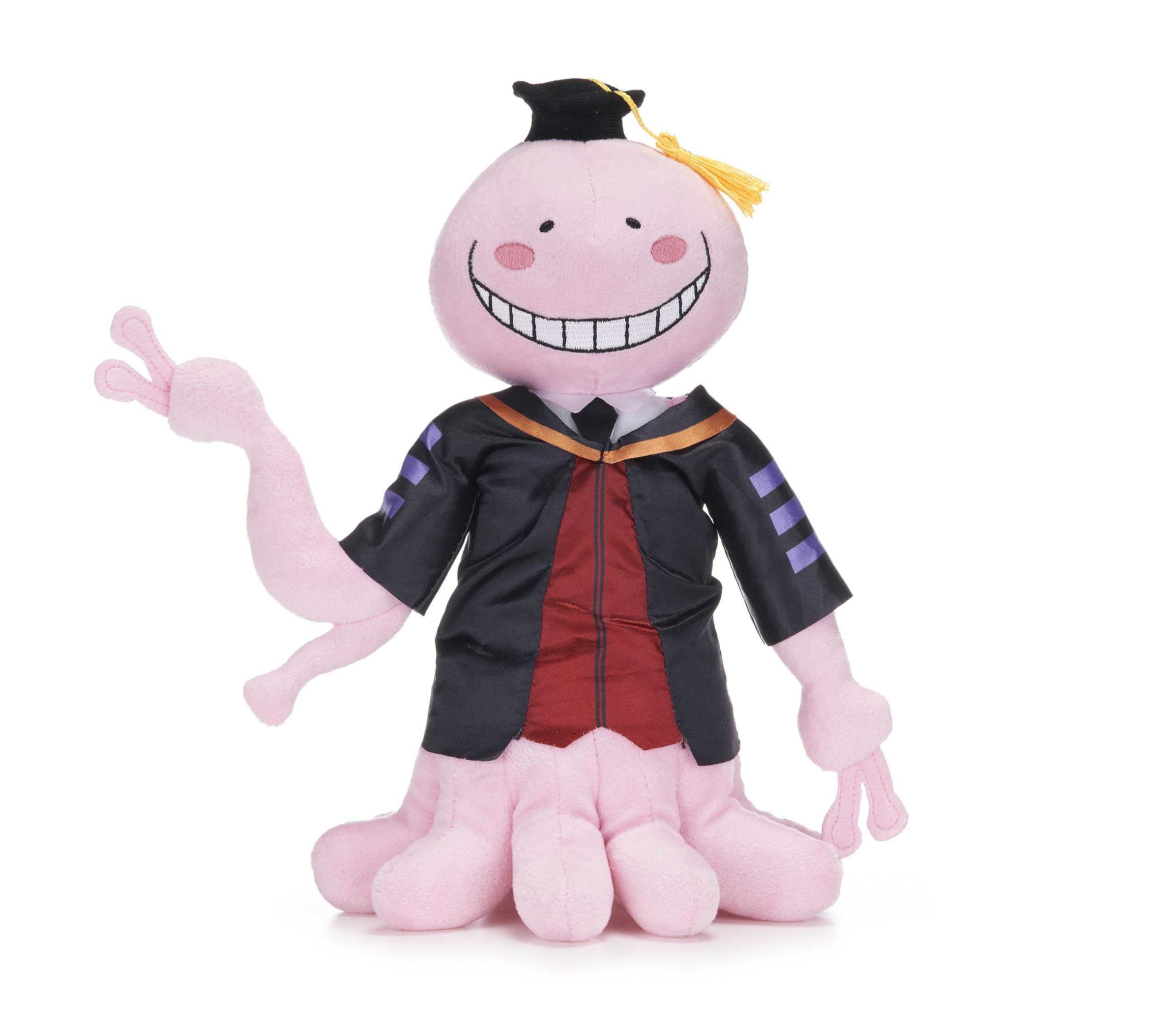 Assassination Classroom Anime 11" / 28cm Sleepy/Smitten Korosensei Pink Octopus Soft Plush Toy