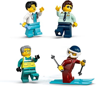 LEGO City Emergency Air Ambulance Aircraft Rescue Toy Making Set Including Snowmobile for Children Ages 60465-6 and Over, Birthday Gift (403 Pieces)