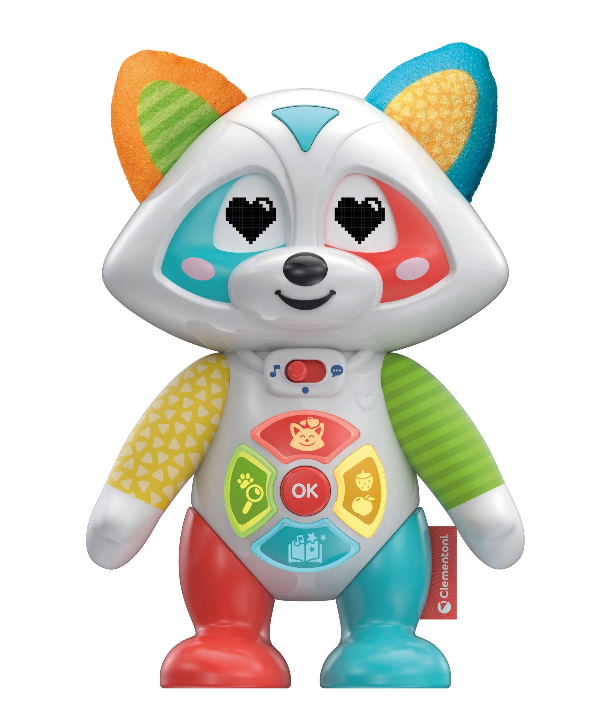 Clementoni Baby Oliver, il Mio Compagno di Giochi Interattivo, Gioco Educativo Bambini 1-4 Anni, Raccontastorie Prima Infanzia con Occhi Led, Stimola Manualità e Linguaggio, Lingua Italiana, 17903