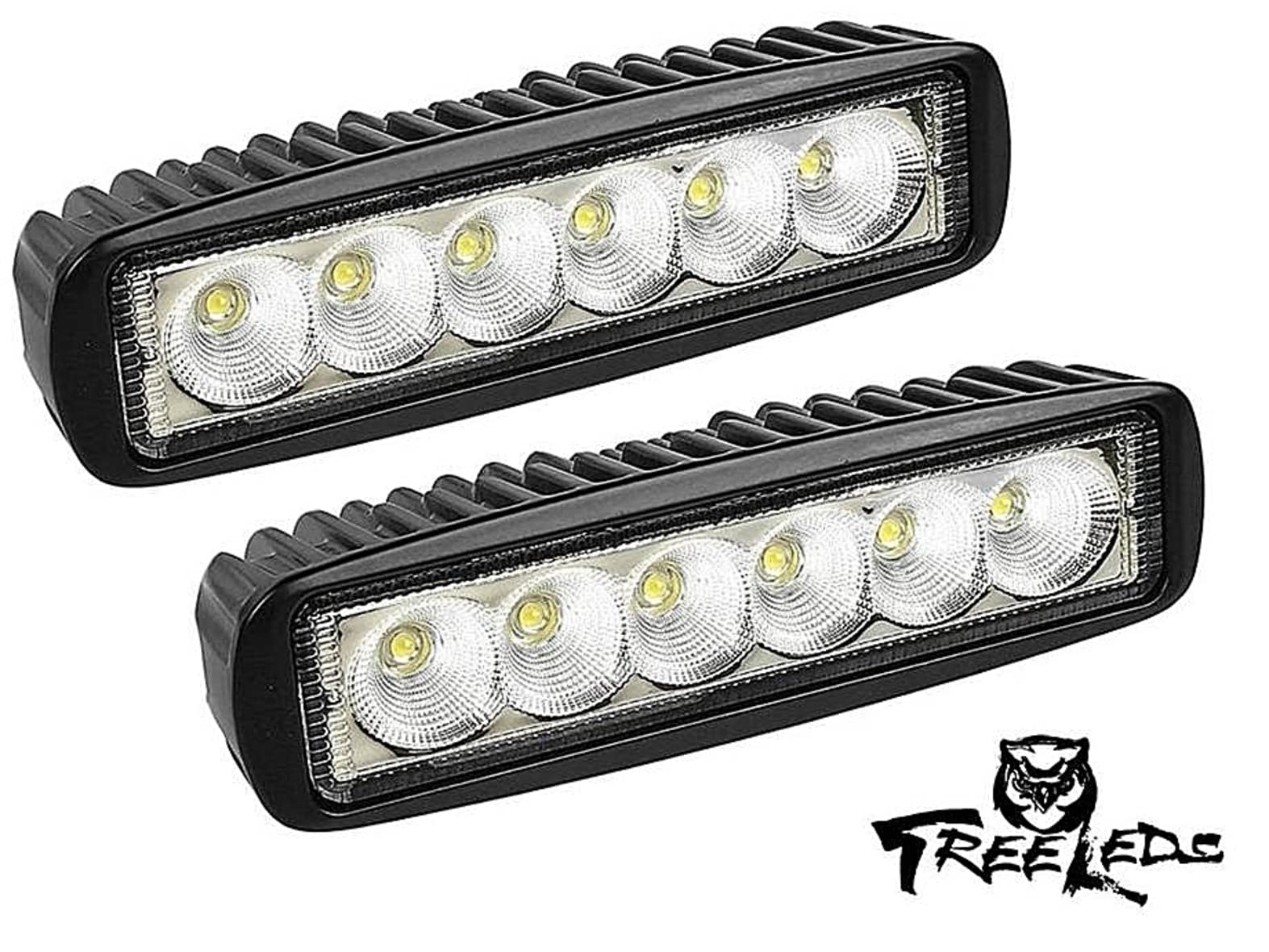 Tree Leds Marine Led Light Spreader T-Top Deck Light Beam White (Black Set of 2)