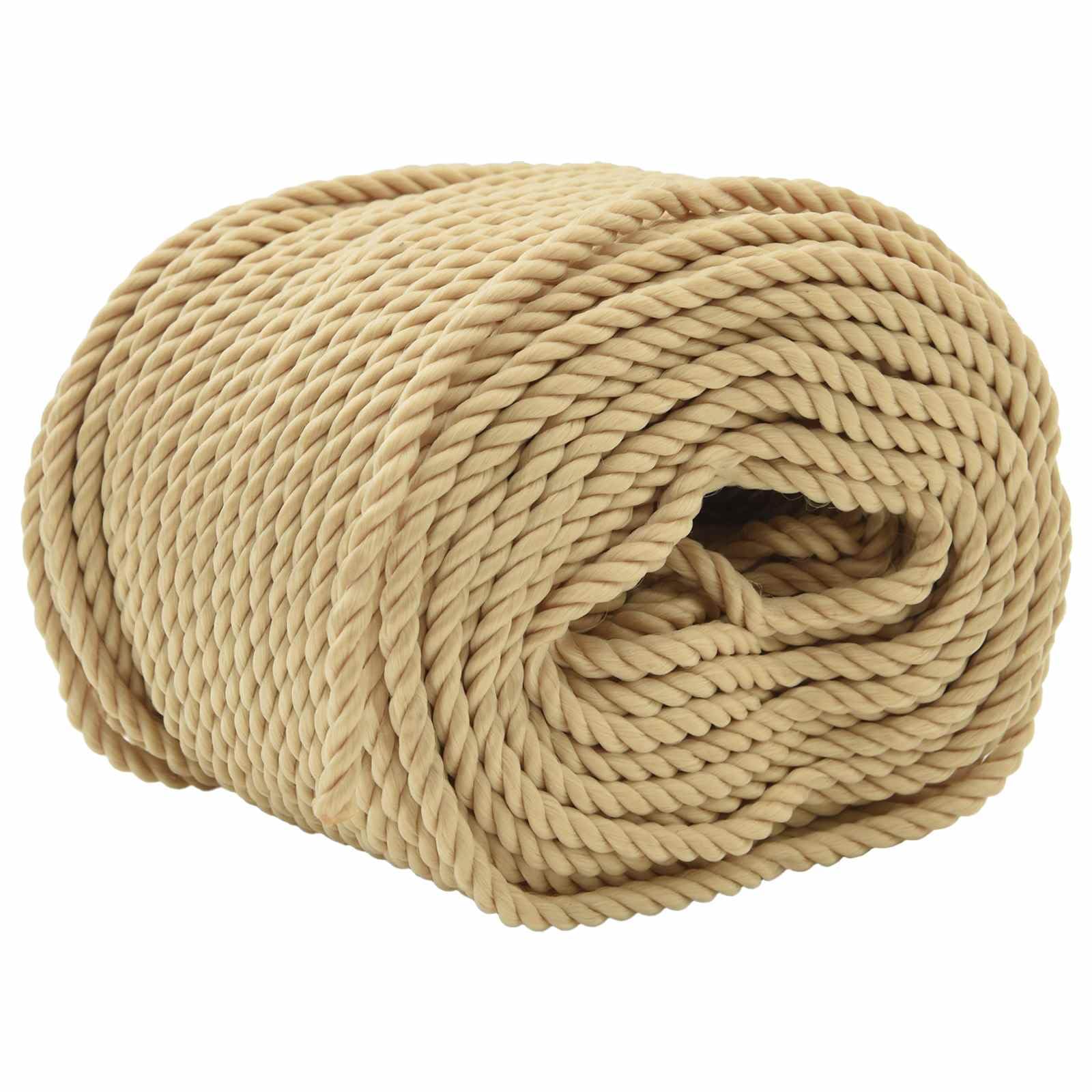 Corda per barca in polipropilene PP, 25 m x 0,5 cm, corda naturale per vela, barca, yacht, outdoor, per fissare e tendere in caso di pioggia e raggi UV