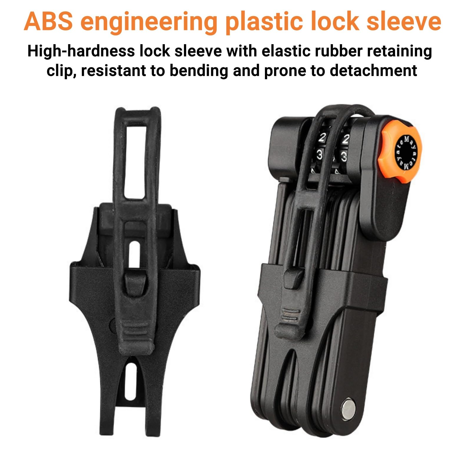 Candado plegable para bicicleta, acero endurecido ligero, mecanismo antipalanca, diseño compacto para bicicletas eléctricas, scooters y bicicletas de carretera