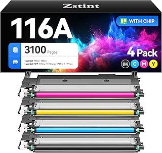116A Toner Cartridge Set 4 Pack Replacement for HP 116A W2060A W2061A W2062A W2063A Compatible with HP Color Laser 150a 15 Price In India