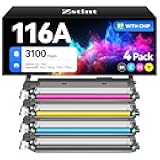 116A Toner Cartridge Set 4-Pack Replacement for HP 116A W2060A W2061A W2062A W2063A Compatible with HP Color Laser 150a 150nw MFP 178nw 178nwg 179fnw 179fwg Series Printer Black Cyan Magenta Yellow