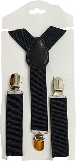 BookMyCostume Trendy Black Formal Unisex Premium Suspenders Kids Fancy Dress Costume Accessory Kids