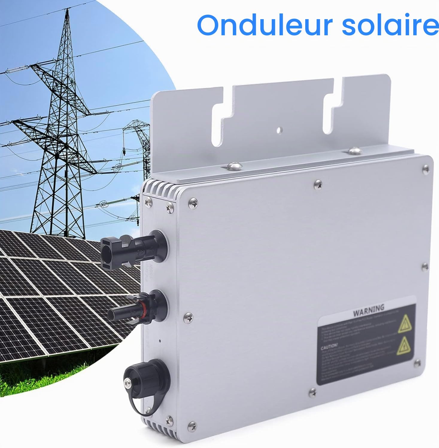 Micro Grid Tie Inverter WVC 300 W Onduleur solaire numérique couplé au réseau avec fonction de transmission inverse étanche IP65