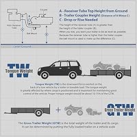 Vista 6 de Auto Dynasty Receptor y pasador de remolque trasero de 2 pulgadas de clase 3 compatible con Subaru Forester 2019-2023, recubrimiento en polvo negro