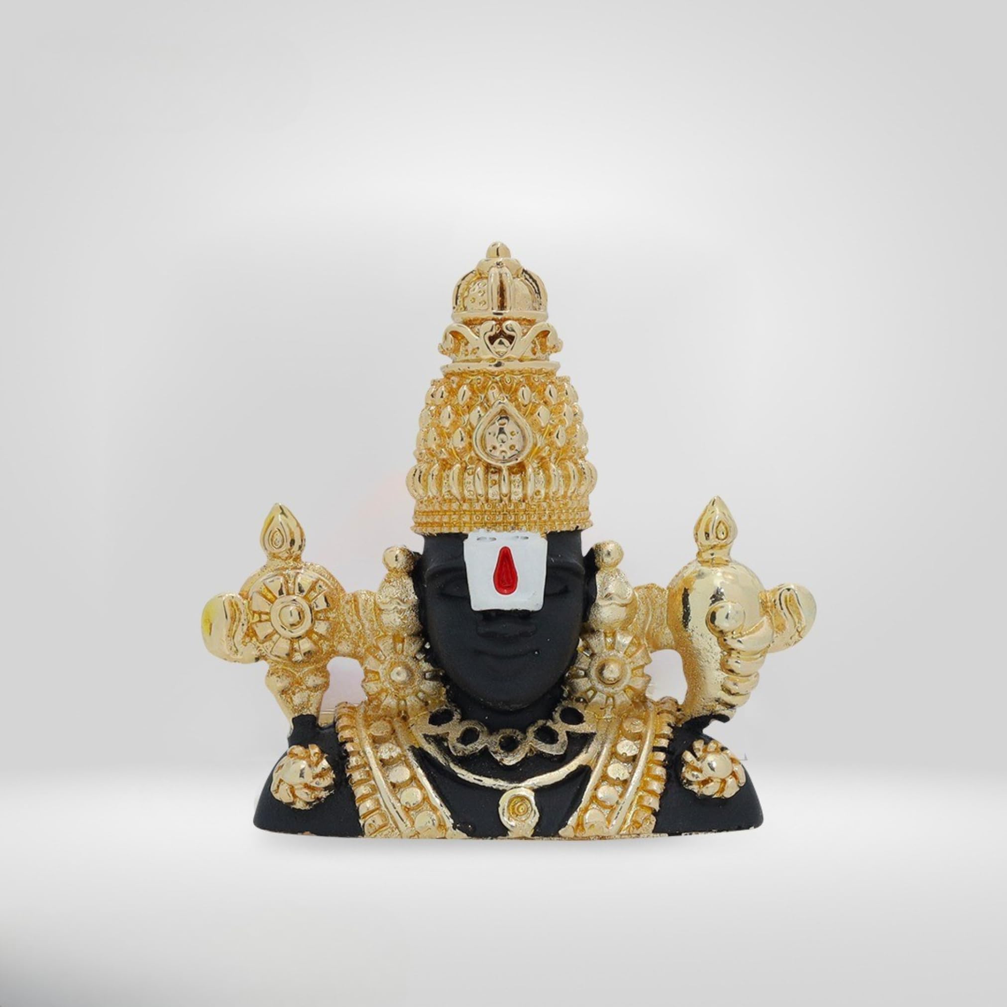 Neodrift Lord Venkateswara Idol for Car Dashboard (Real 24kt & 999 Silver Plated, Dual-Tone Gold & Silver) (Model ND15) - Enhance Your Drive