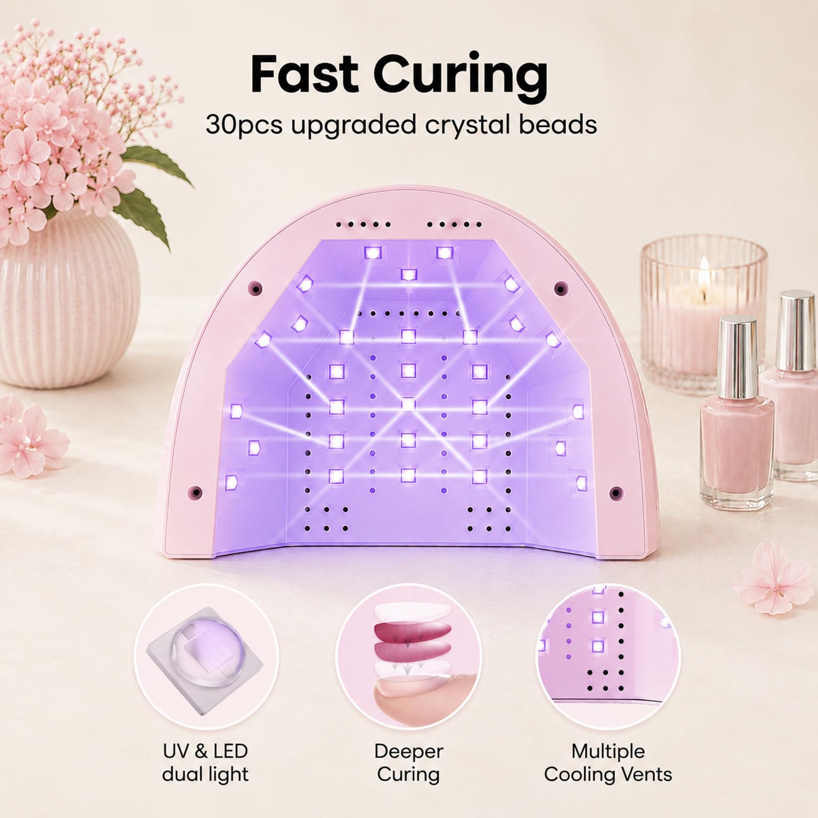 Beetles UV Nail Lamp - Fast Gel Curing -6