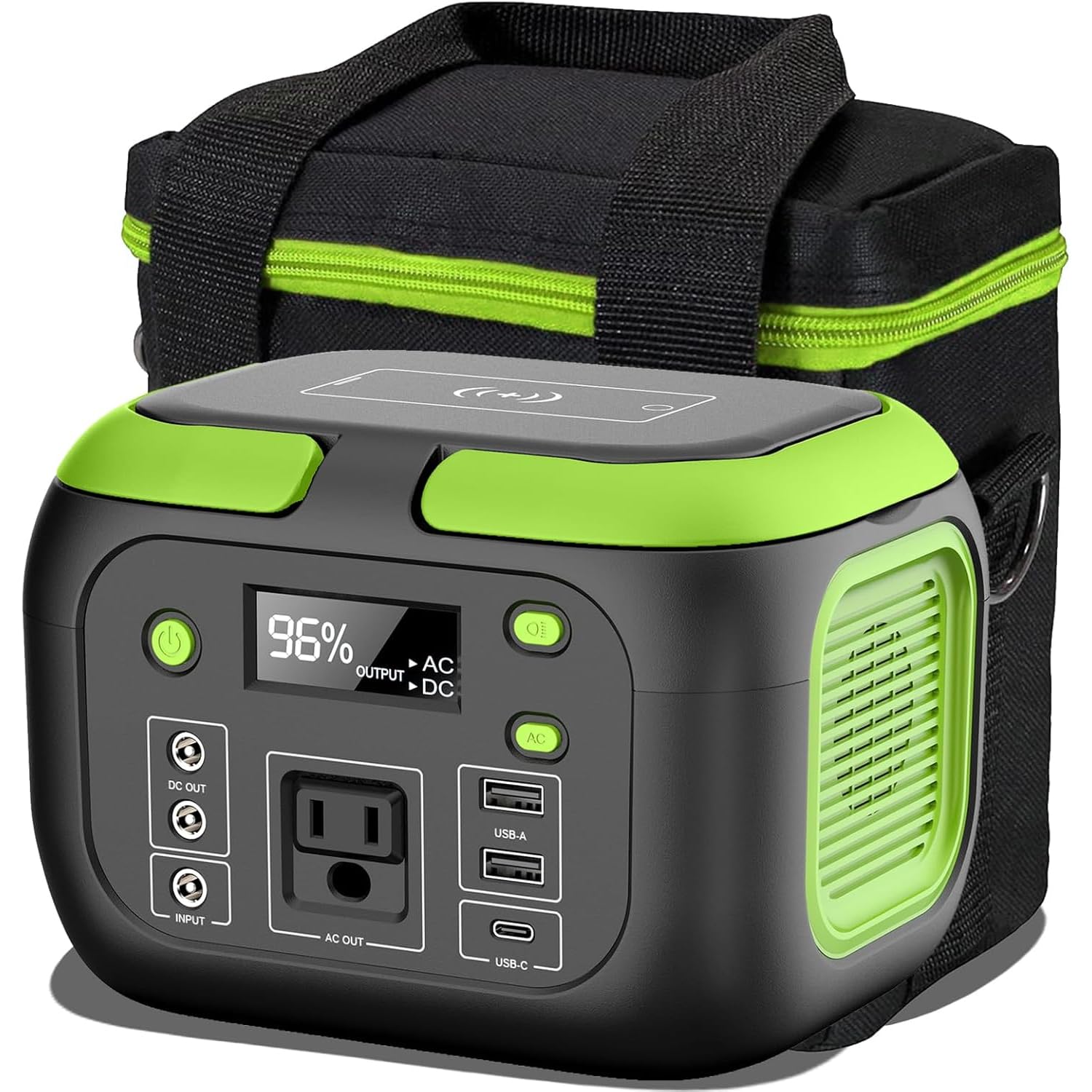 SinKeu 200W Portable Power Station with Travel Storage Case Portable Power Bank 42000mAh Support Pass Through Charging with