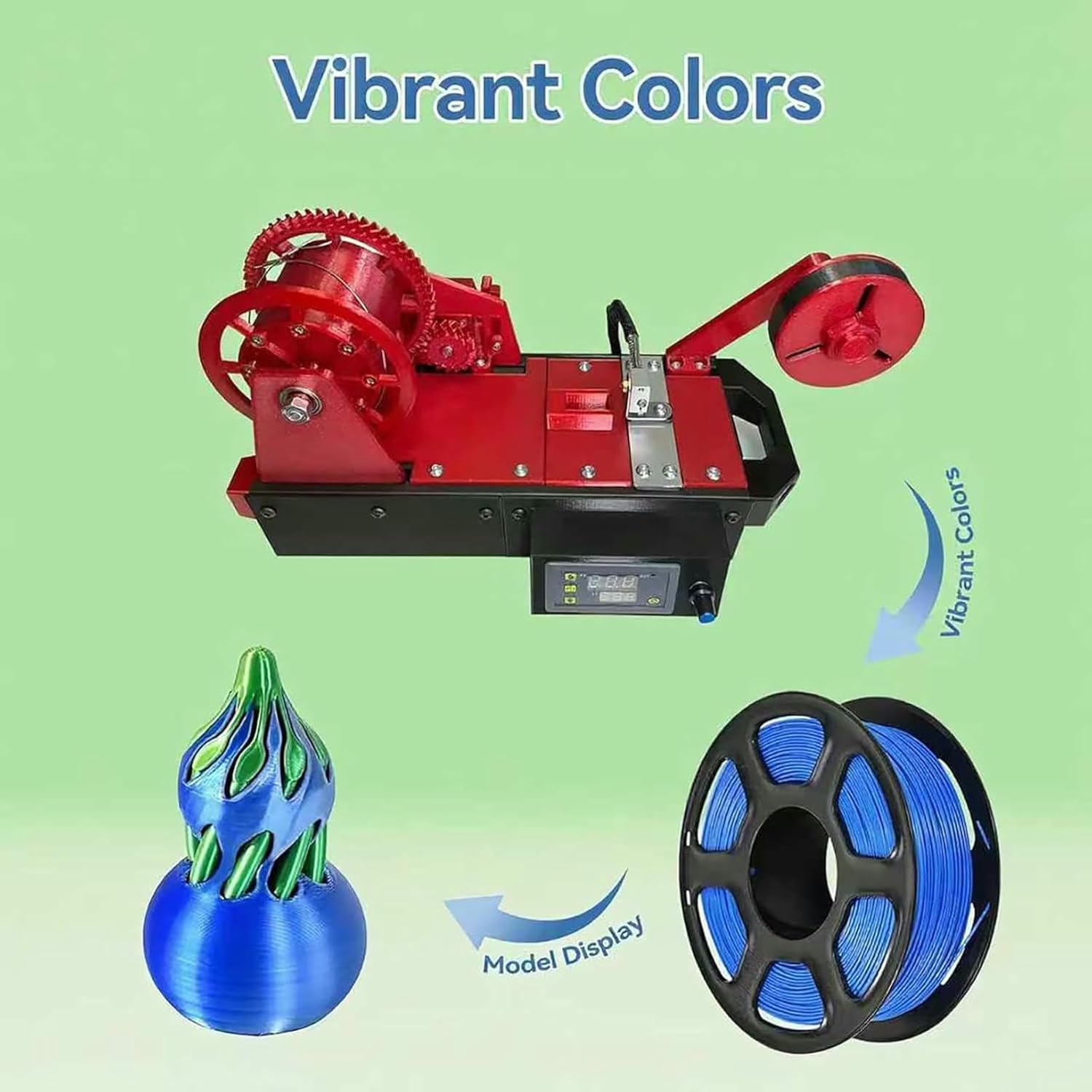 3D Printer Extruder Filament Maker Machine, Desktop Filament Maker Machine, Plastic Bottle Recycler, Recycled PET Bottle Recycling-