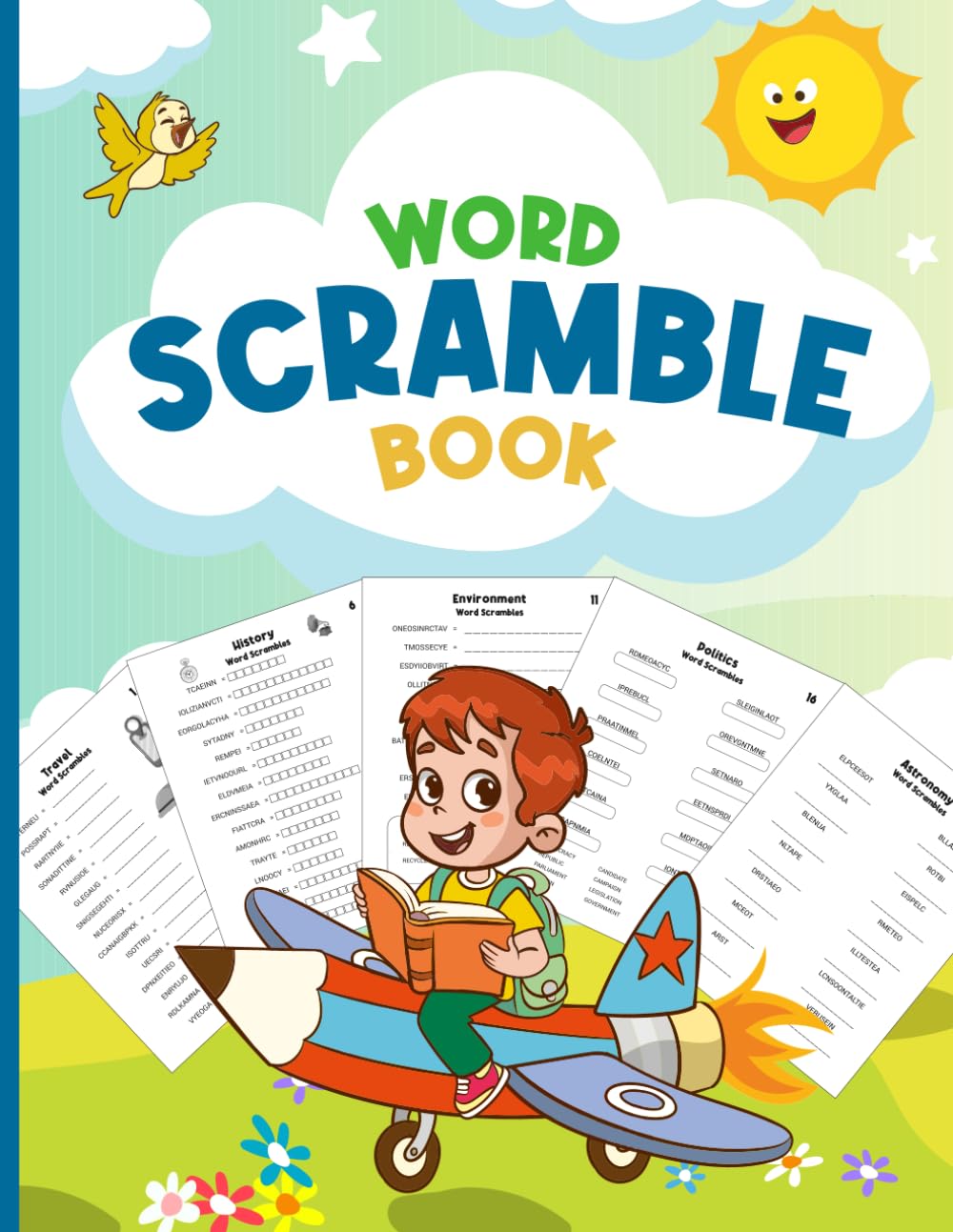 Word Scramble Book for Kids Ages 6-10: 30 Fun and Educational Word Puzzle Challenges for Vocabulary Building, Spelling Practice, Critical Thinking, and Brain Training