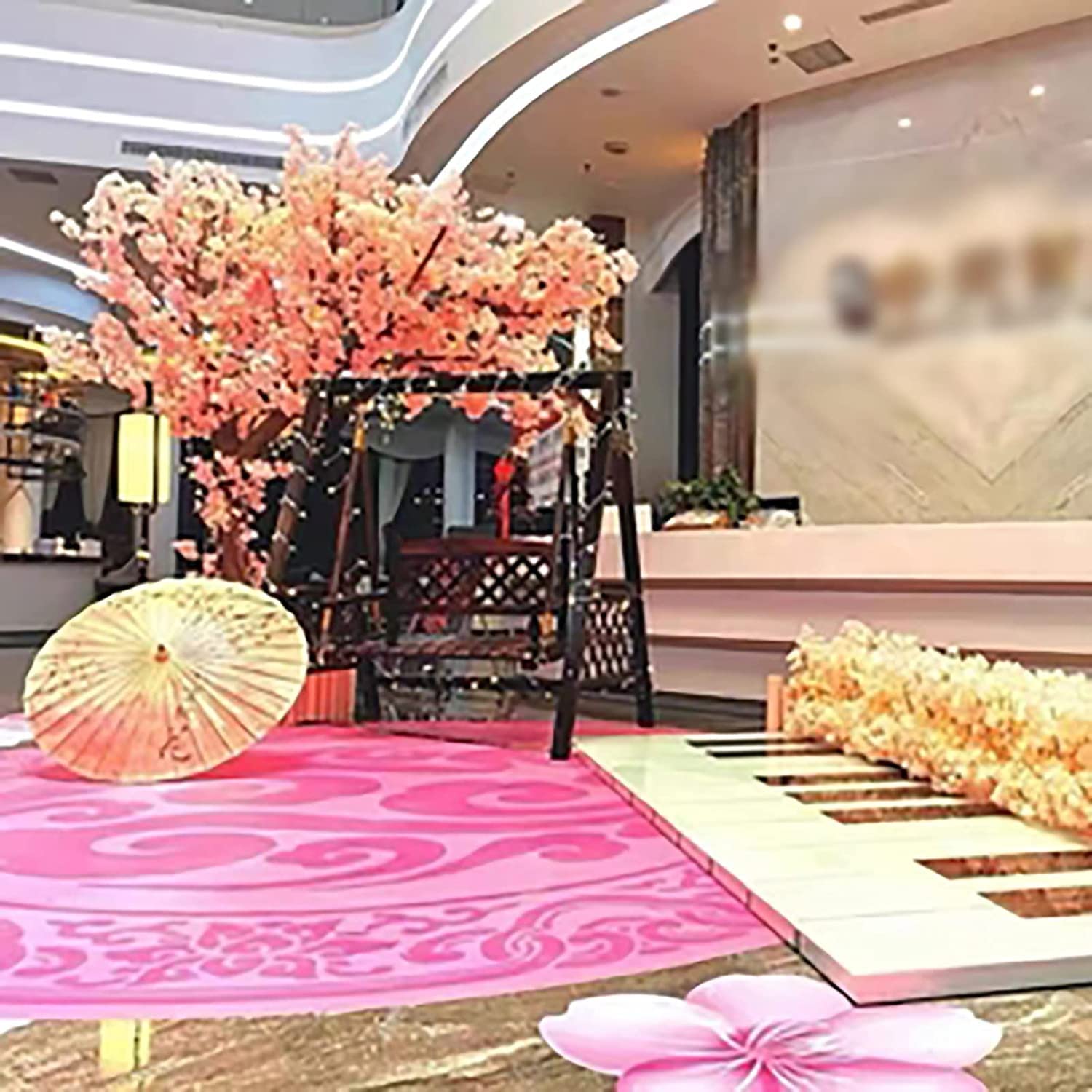 Albero Finto Fiori Di Pesco/Ciliegio - Decorazione Esterna Grande - Foto 6