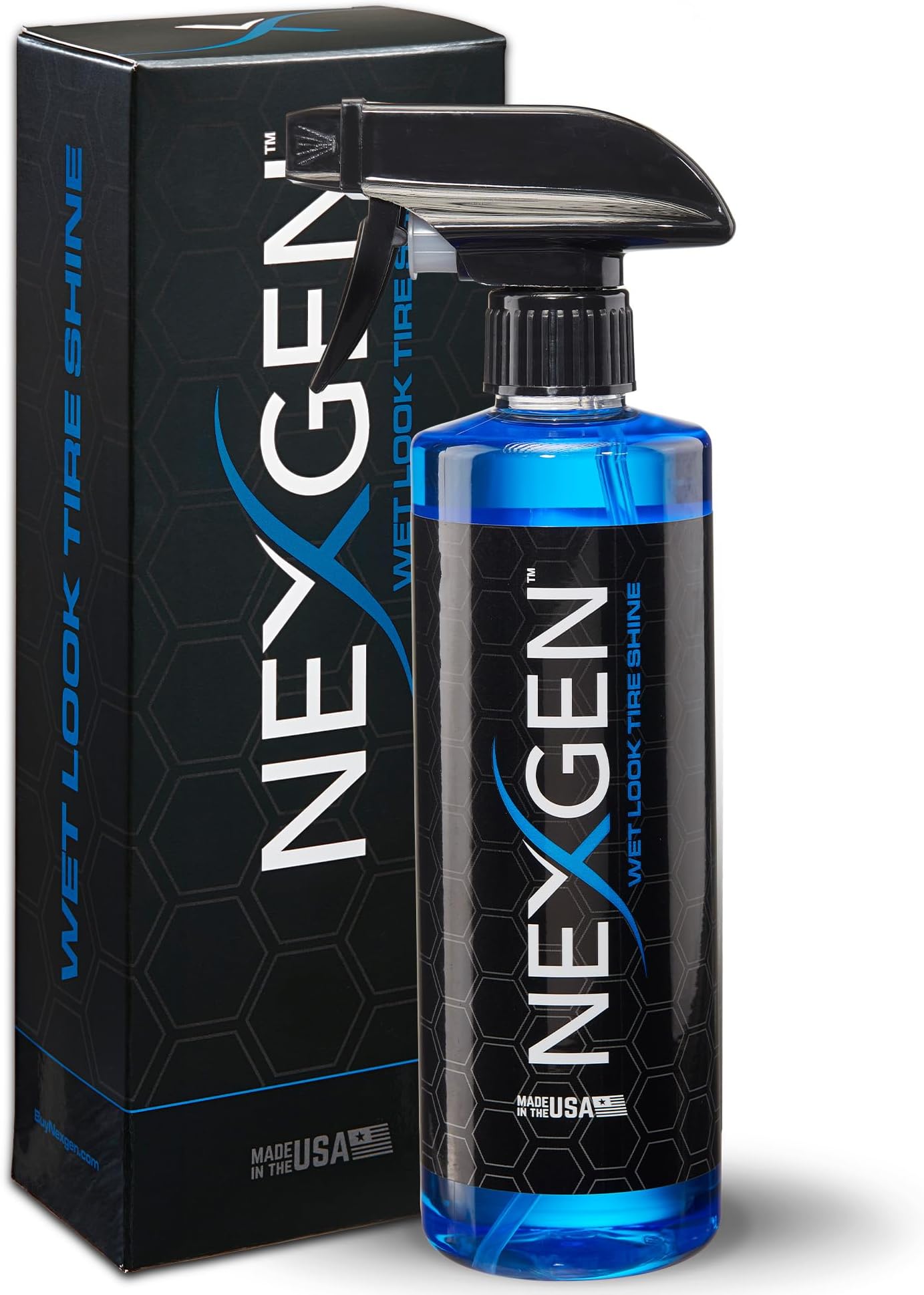 Wet Look Tire Shine (16oz) - High-Gloss Finish & UV Protection - Keeps Tires & Trim Fresh - On-The-Go Car Detailing - Car Cleaning Supplies - for Tires, Plastic, Rubber, & Vinyl