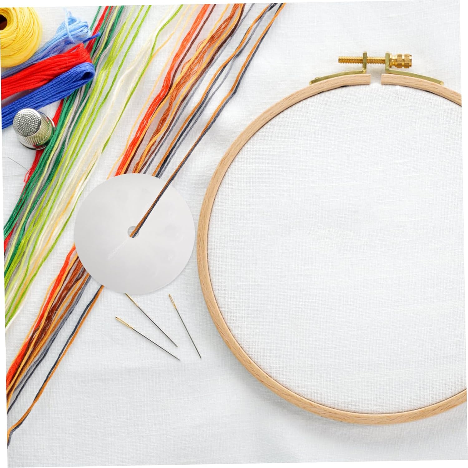 Embroidery Thread Conditioner Wax for Cross Stitch Sewing, 50pcs White